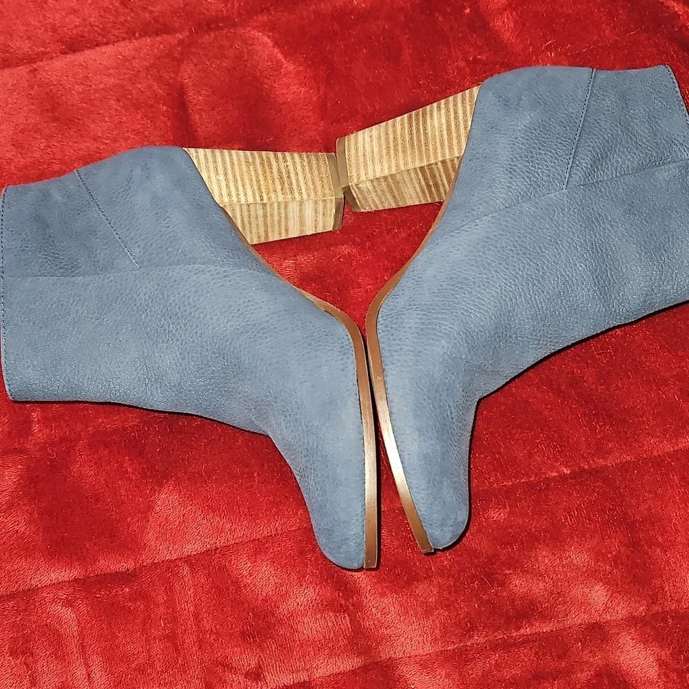 Cole Haan Women's Davenport Bootie II Suede Ankle Boots - Blue Size 8